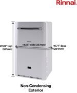 Rinnai RE199e High Efficiency Non-Condensing Tankless Hot Water Heater Outdoor - view 2