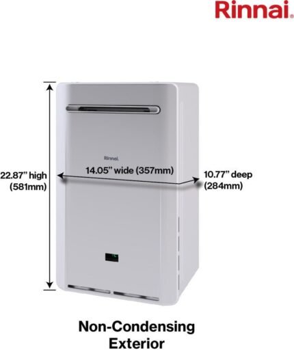 Rinnai RE199e High Efficiency Non-Condensing Tankless Hot Water Heater Outdoor - view 2