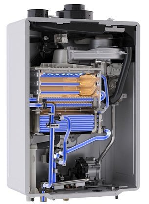 Rinnai RXP160iN Water Heater Tankless with Pump Natural Gas or Propane 9 Gallons per Minute Condensing 160K BTU - view 2