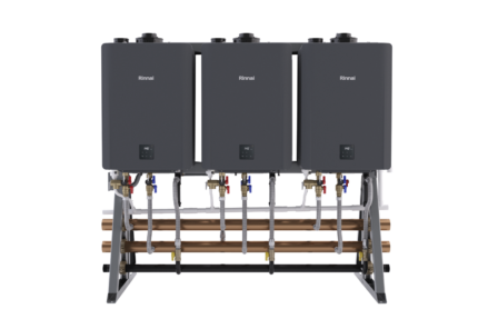 Rinnai TRS03ILCXIN commercial freestanding rack systems 597,000 BTU 3-unit